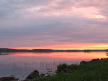 Nordeuropa, Finnland, Finnisch Lappland: Sommerreise - Helle Nchte in Karelien - rotes Abendlicht