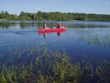 Nordeuropa, Finnland, Finnisch Lappland: Sommerreise - Austoben und ausruhen - Mit dem Zweier-Kanadier auf dem Viemenen-See